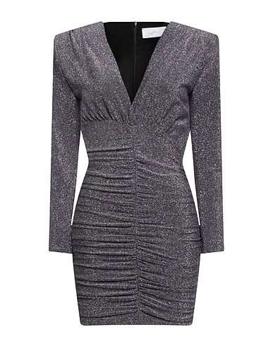 SOALLURE Short dress Purple 78% Viscose, 10% Polyethylene, 8% Polyamide, 4% Elastane