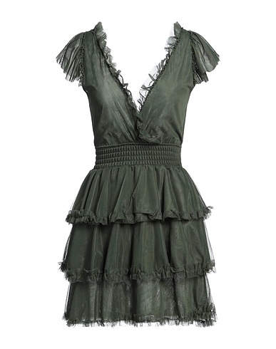 SOALLURE Vestito corto Verde militare 100% Poliammide