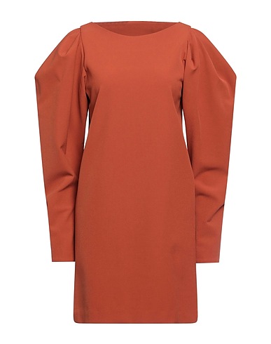 ERIKA CAVALLINI Short dress Rust 64% Polyester, 27% Viscose, 9% Elastane