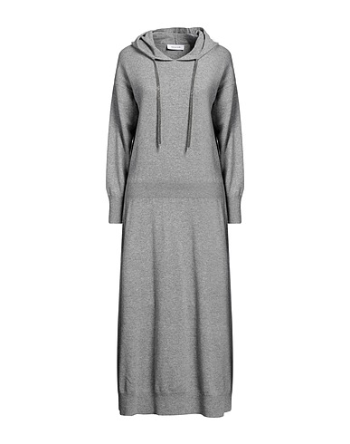 FABIANA FILIPPI Knit dress Grey 75% Merino Wool, 15% Silk, 10% Cashmere