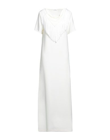 P.A.R.O.S.H. Long dress Ivory 97% Polyester, 3% Elastane, Viscose
