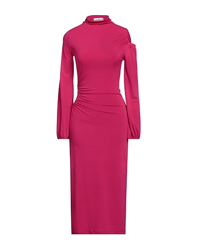 SOALLURE Midi dress Fuchsia 92% Polyester, 8% Elastane