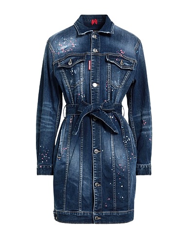 DSQUARED2 Denim dress Blue 98% Cotton, 2% Elastane