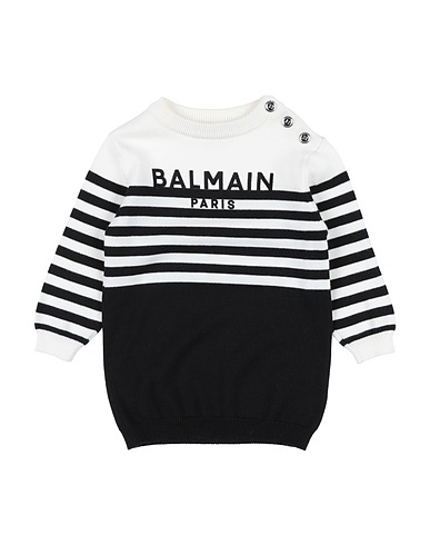 BALMAIN 베이비 원피스  블랙 85% 코튼, 15% 캐시미어