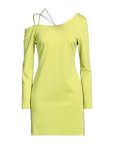 SOALLURE Vestito corto Verde lime 65% Viscosa, 30% Nylon, 5% Elastan