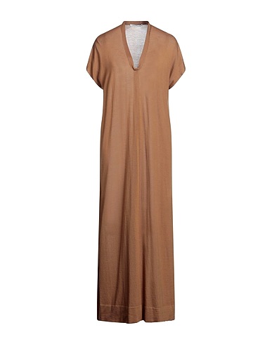 AGNONA Knit dress Camel 100% Cashmere