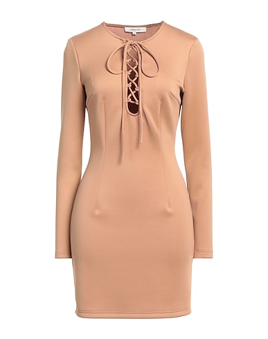 KORALLINE Short dress Light brown 50% Polyester, 38% Viscose, 12% Elastane