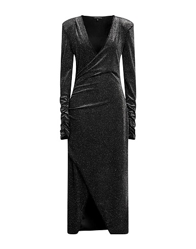 PATRIZIA PEPE SERA Long dress Black 95% Polyester, 5% Elastane