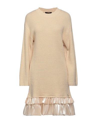 ACTITUDE by TWINSET Short dress Beige 67% Acrylic, 18% Wool, 10% Polyester, 5% Alpaca wool