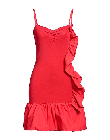 PINKO Sheath dress Red 83% Viscose, 17% Polyamide, Cotton