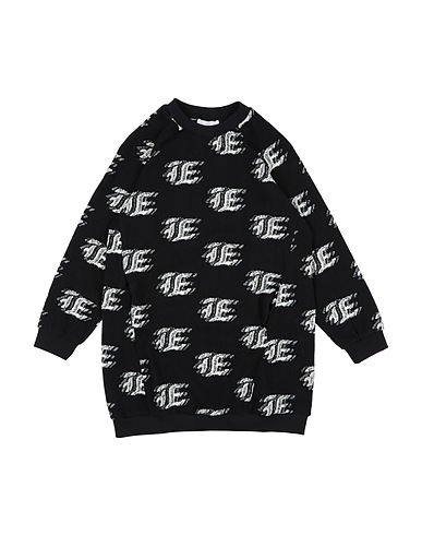 ERMANNO SCERVINO JUNIOR Dress Black 70% Cotton, 20% Polyacrylic, 4% Viscose, 3% Polyester, 3% Polyamide
