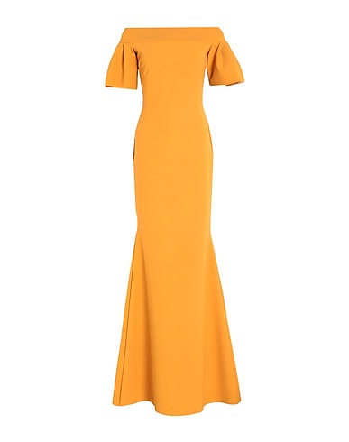 CHIARA BONI LA PETITE ROBE Vestito lungo Giallo ocra 72% Poliammide, 28% Elastan