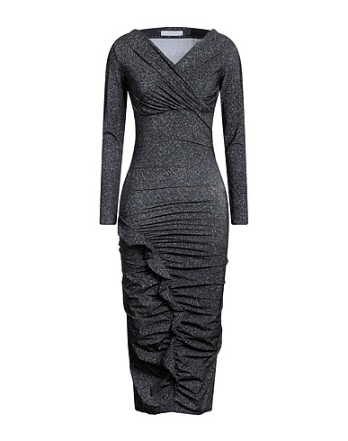 CHIARA BONI LA PETITE ROBE Midi dress Charcoal 72% Polyamide, 28% Elastane