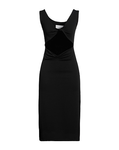FORTE DEI MARMI COUTURE Midi dress Black 95% Polyester, 5% Elastane