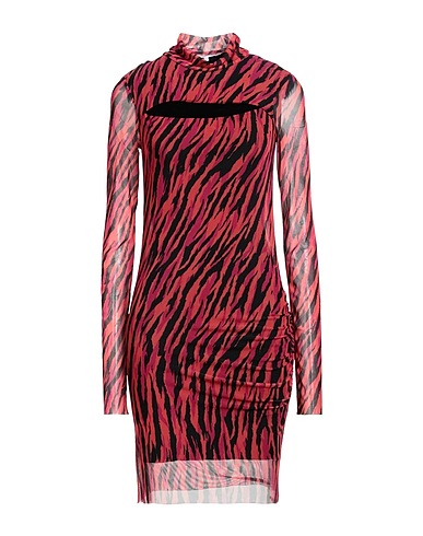 PATRIZIA PEPE Midi dress Tomato red 95% Polyester, 5% Elastane