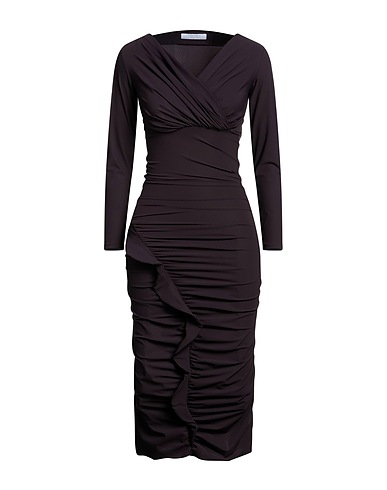 CHIARA BONI LA PETITE ROBE Vestito midi Viola scuro 72% Poliammide, 28% Elastan