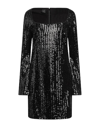 PINKO Sequin dress Black 95% Polyester, 5% Elastane, Polyethylene