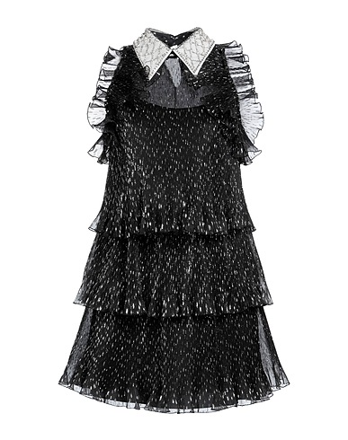 ALBERTA FERRETTI Kurzes Kleid Schwarz 90% Acetat, 5% Elastan, 5% Seide