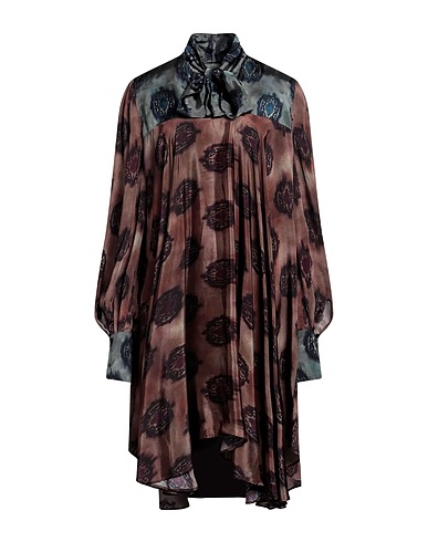 DEJAMIS Vestito corto Cioccolato 60% Viscosa, 40% Cupro