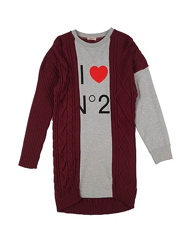 N°21 Dress Burgundy 50% Acrylic, 50% Wool, Cotton