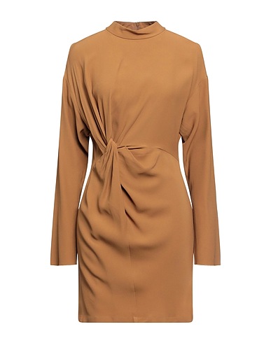 ERIKA CAVALLINI Short dress Camel 53% Viscose, 47% Acetate