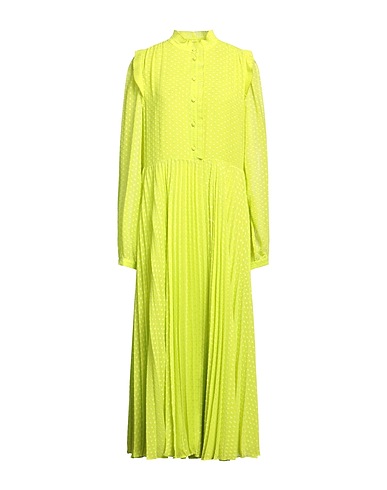 TWINSET Midi dress Lime green 100% Polyester