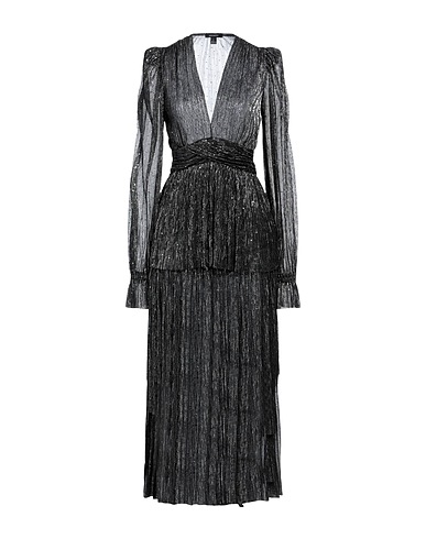 SABINA MUSÁYEV Midi dress Black 50% Polyester, 50% Metallic fiber