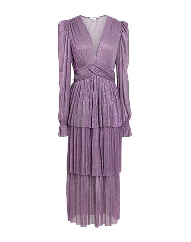SABINA MUSÁYEV Midi dress Purple 50% Polyester, 50% Metallic fiber