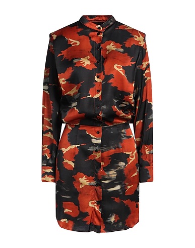 8PM Vestito chemisier Ruggine 100% Viscosa