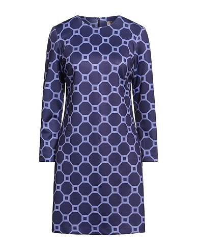 CAMICETTASNOB Short dress Dark purple 58% Viscose, 35% Polyester, 7% Elastane