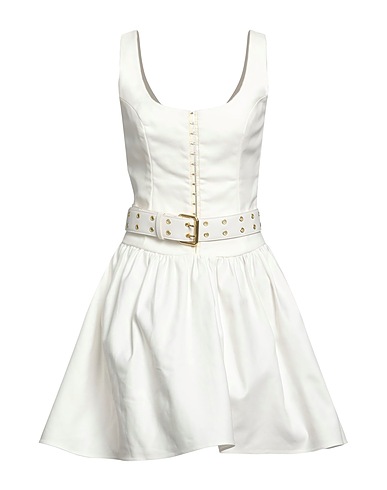 AYA MUSE Short dress White 96% Cotton, 4% Elastane