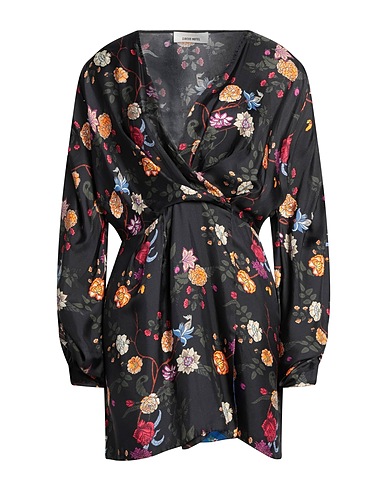 CIRCUS HOTEL Shirt dress Black 65% Viscose, 35% Silk