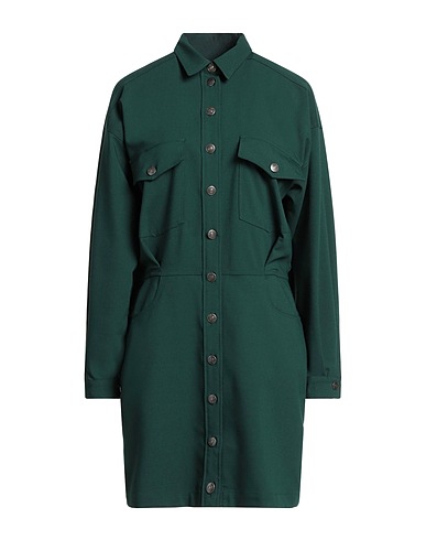 8PM Hemdkleid Dunkelgrün 56% Polyester, 41% Viskose, 3% Elastan