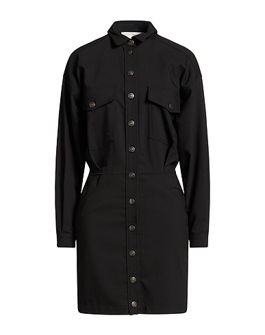 8PM Shirt dress NERO 56% Polyester, 41% Viscose, 3% Elastane