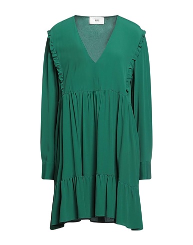 SOLOTRE Short dress Green 70% Acetate, 30% Silk