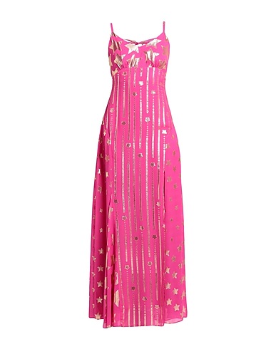 LOVESHACKFANCY Langes Kleid Magenta 86% Viskose, 14% Lurex®