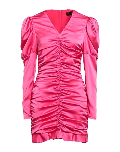 DRAMÉE Vestito corto Fucsia 97% Poliestere, 3% Fibre tessili
