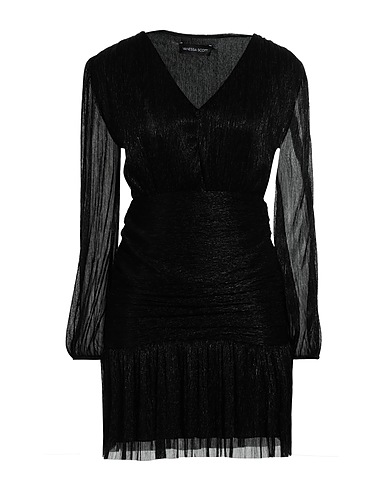 VANESSA SCOTT Short dress Black 95% Polyester, 5% Lurex®