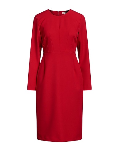 CAMICETTASNOB Midi dress Red 73% Polyester, 21% Rayon, 6% Eco Polyester