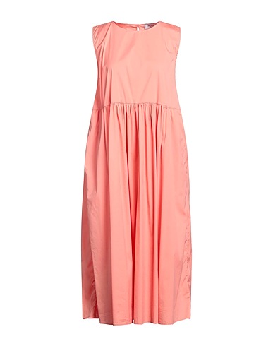 AGLINI Midi dress Apricot 78% Cotton, 17% Polyamide, 5% Elastane