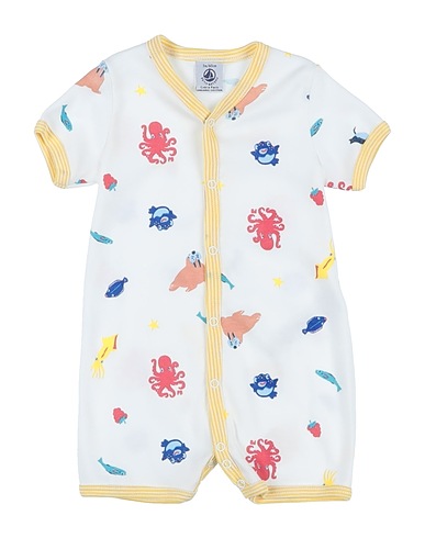 PETIT BATEAU Strampelanzug für Babys Off white 100% Organische Baumwolle