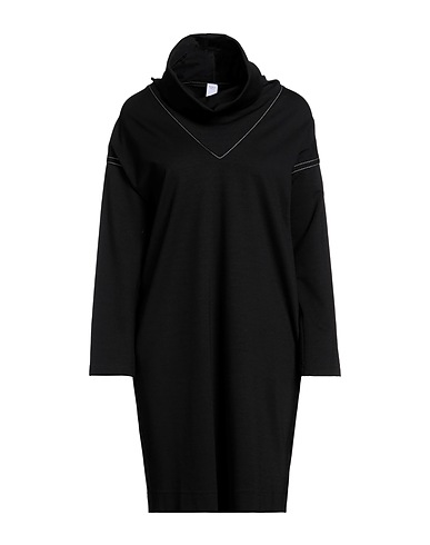 SHIRTAPORTER Short dress Black 65% Viscose, 30% Polyamide, 5% Elastane