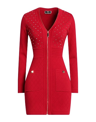 ELISABETTA FRANCHI Sheath dress Red 53% Viscose, 47% Polyamide