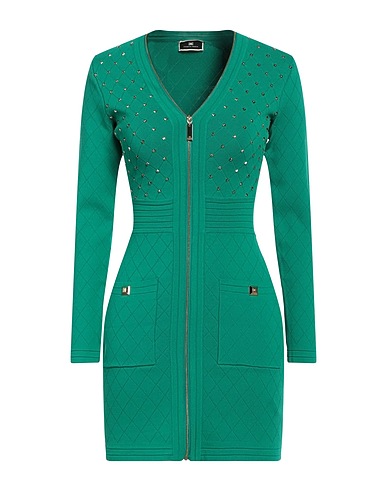 ELISABETTA FRANCHI Sheath dress Emerald green 53% Viscose, 47% Polyamide