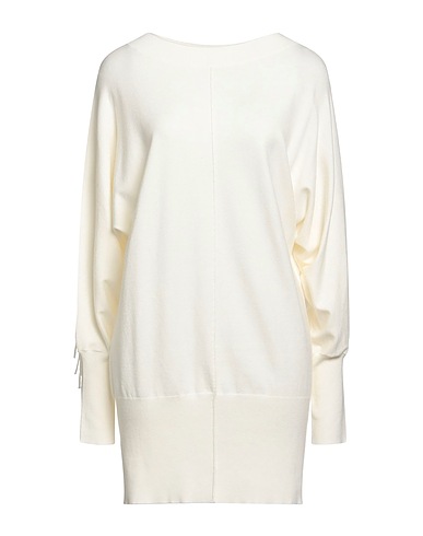 TWINSET Short dress Ivory 50% Viscose, 25% Elastane, 25% Polyester