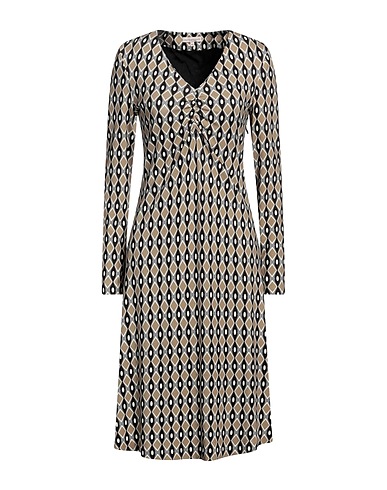 CAMICETTASNOB Midi dress Grey 97% Viscose, 3% Elastane