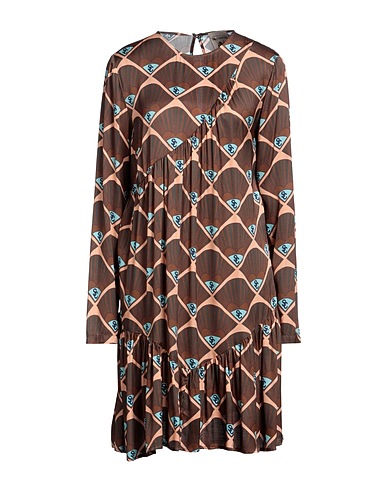 SEMICOUTURE Short dress Chocolate brown 100% Viscose
