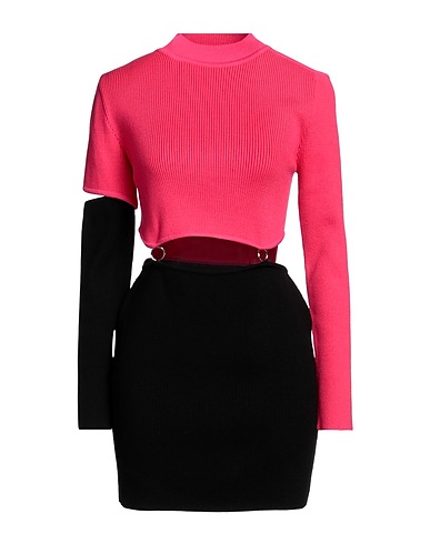 ANDERSSON BELL Vestito corto Fucsia 50% Rayon, 28% Poliestere, 22% Nylon, Pelle