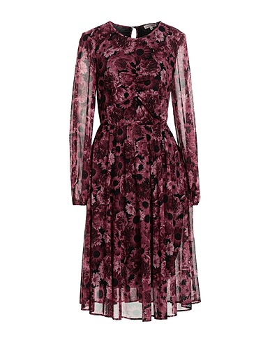 CAMICETTASNOB Midi dress Plum 94% Polyamide, 6% Elastane, Viscose