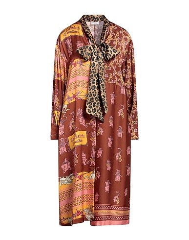 OTTOD'AME Midi dress Brown 100% Viscose